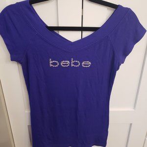 Bebe Women's Short Sleeve Shirt Size Large